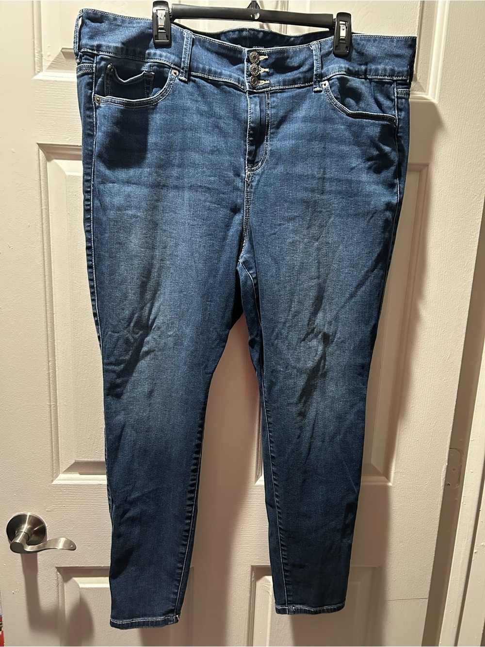 Torrid Dark Blue Super Soft Stretch Jegging High Rise Skinny Jeans Size 22 Short